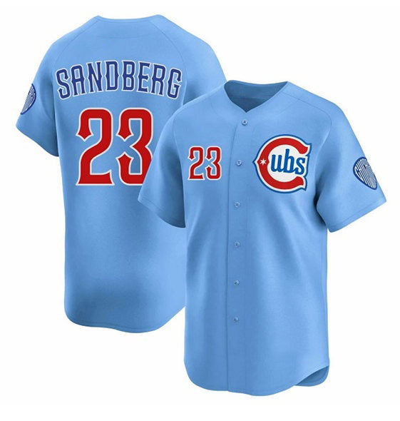 Chicago Cubs #23 Ryne Sandberg Blue CONTON 2024-25 2nd Alternate Limited Stitched Jersey
