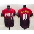 Philadelphia Phillies #10 JT Realmuto Red CONTON 2024 City Player Number Cool Base Jersey 2