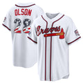 Atlanta Braves #28 Matt Olson 2026 All-Star Edition Stars & Stripes White CONTON Stadium Jersey