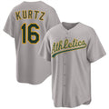 Oakland Athletics #16 Nick Kurtz Gray CONTON 2024 Away Limited Stitched Jersey