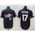 Los Angeles Dodgers #17 Shohei Ohtani Black CONTON Mexico Flag Limited Stitched Jersey