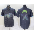 Tampa Bay Rays #14 Jacob Lopez Charcoal CONTON 2024 City Connect Limited Cool Base Jersey