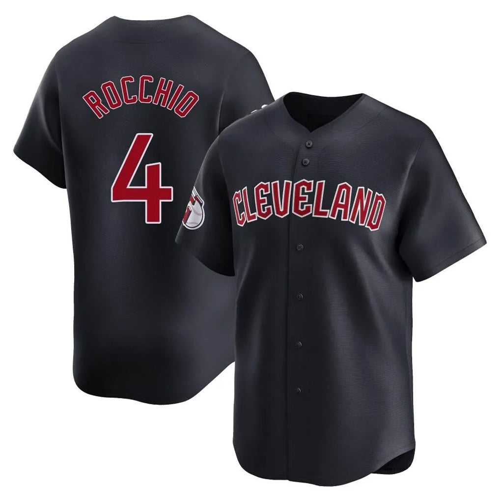Cleveland Guardians #4 Brayan Rocchio Player Navy CONTON Limited Home Game Stitched Jerseys