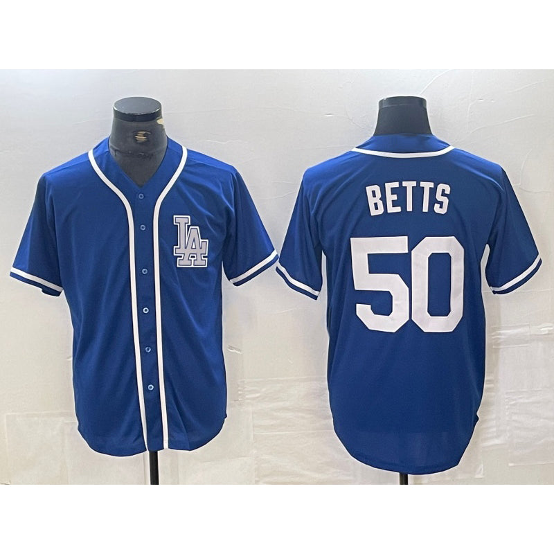 Los Angeles Dodgers #50 Mookie Betts Blue CONTON Cool Base Stitched Jersey
