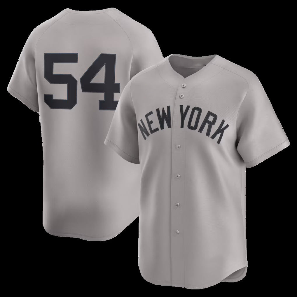 New York Yankees #54 Max Fried Gray CONTON Road Limited Player Jersey 2