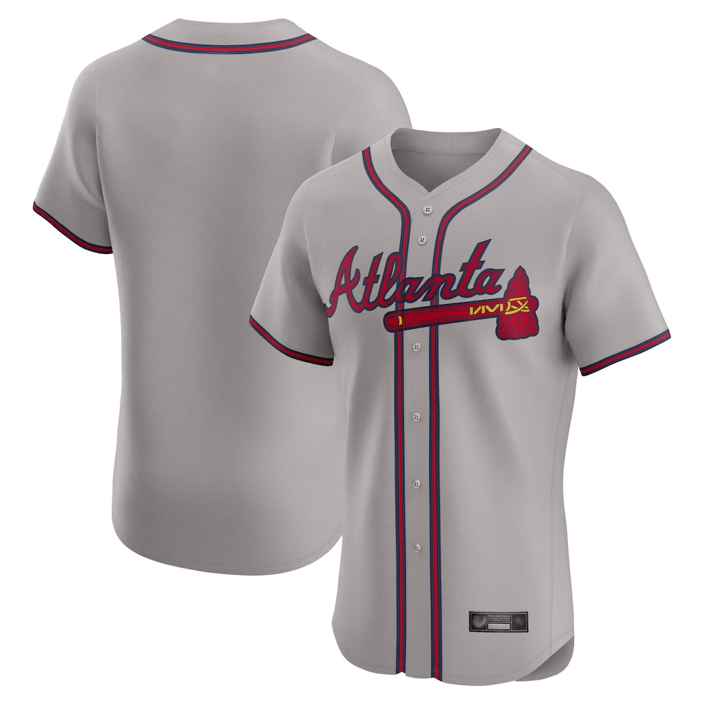 Atlanta Braves Gray CONTON Limited Elite Home Game Blank Player Stitched Jerseys