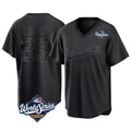 Los Angeles Dodgers #25 Tommy Edman Player Black CONTON World Series Pitch Fashion T-shirt Stitched Jerseys