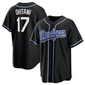 Los Angeles Dodgers #17 Shohei Ohtani Black CONTON Lights Out Limited Stitched Jersey