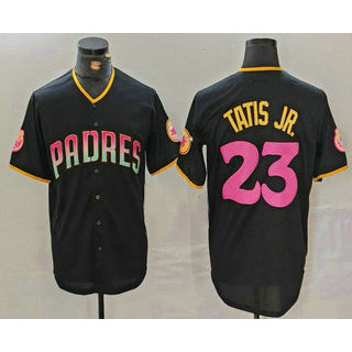 San Diego Padres #23 Fernando Tatis Jr Black CONTON 20th Anniversary Cool Base Stitched Jersey