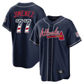 Atlanta Braves #77 Joe Jimenez Player Navy CONTON USA 250 Fourth Of July Limited Home Game Stitched Jerseys