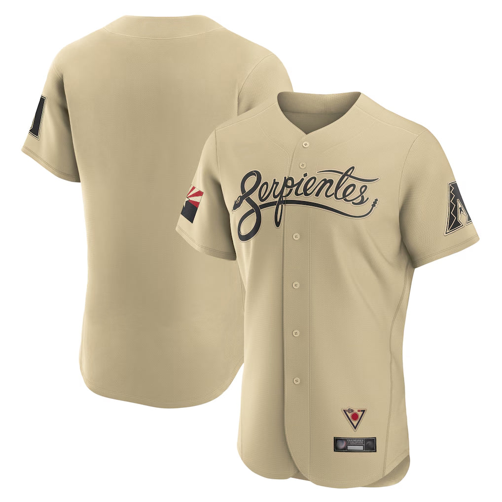 Arizona Diamondbacks Tan CONTON City Connect Limited Elite Home Game Blank Player Stitched Jerseys