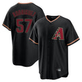 Arizona Diamondbacks #57 Eduardo Rodriguez Player Black CONTON Limited Home Stitched Jerseys