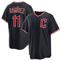 Cleveland Guardians #11 Jos¨¦ Ram¨ªrez Navy CONTON 2025 Alternate Limited Stitched Jersey