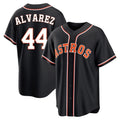 Houston Astros #44 Yordan Alvarez Player Black CONTON Fashion Out Home Game Stitched Jerseys