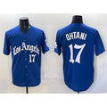 Los Angeles Dodgers #17 Shohei Ohtani Blue CONTON 2025 LA Gothic Style With Fernando Patch Vapor Premier Limited Stitched Jersey