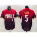 Philadelphia Phillies #5 Bryson Stott Red CONTON 2024 City Player Number Cool Base Jersey