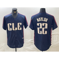 Cleveland Guardians #22 Josh Naylor Navy CONTON 2024 City Connect Limited Stitched Jersey