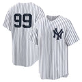 New York Yankees #99 Aaron Judge White CONTON Home Replica Player Name Jersey