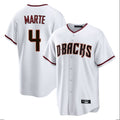 Arizona Diamondbacks #4 Ketel Marte Player White CONTON Home Game Stitched Jerseys