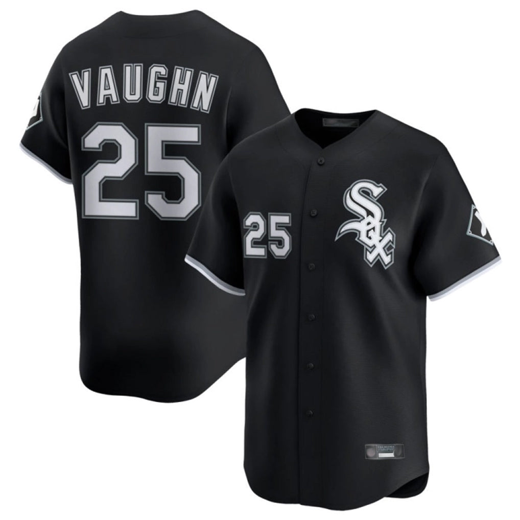 Chicago White Sox #25 Andrew Vaughn Player Black CONTON Limited Home Stitched Jerseys