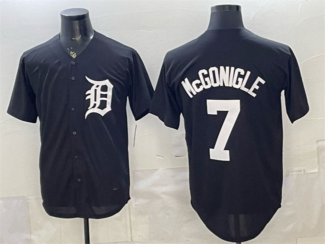 Detroit Tigers #7 Kevin McGonigle Black CONTON Limited Stitched Jersey