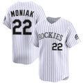 Colorado Rockies #22 Mickey Moniak White CONTON Home Limited Stitched Jersey