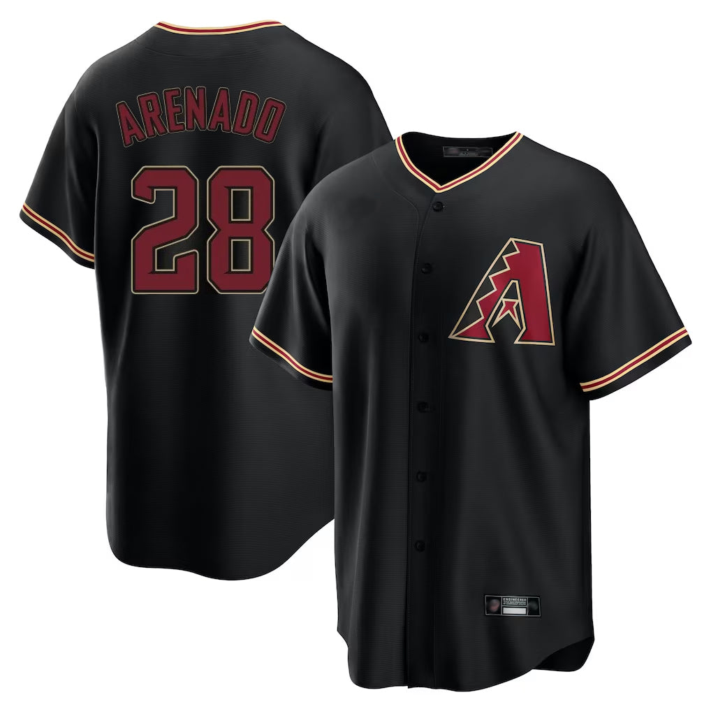 Arizona Diamondbacks #28 Nolan Arenado Player Black CONTON Limited Home Stitched Jerseys