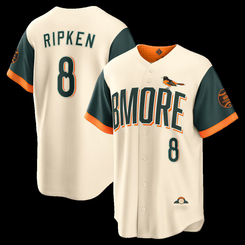 Baltimore Orioles #8 Cal Ripken Jr. Natural CONTON 2026 City Connect Stadium Jersey