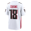 A.Falcons #18 Kirk Cousins White CONTON Game Player Jersey