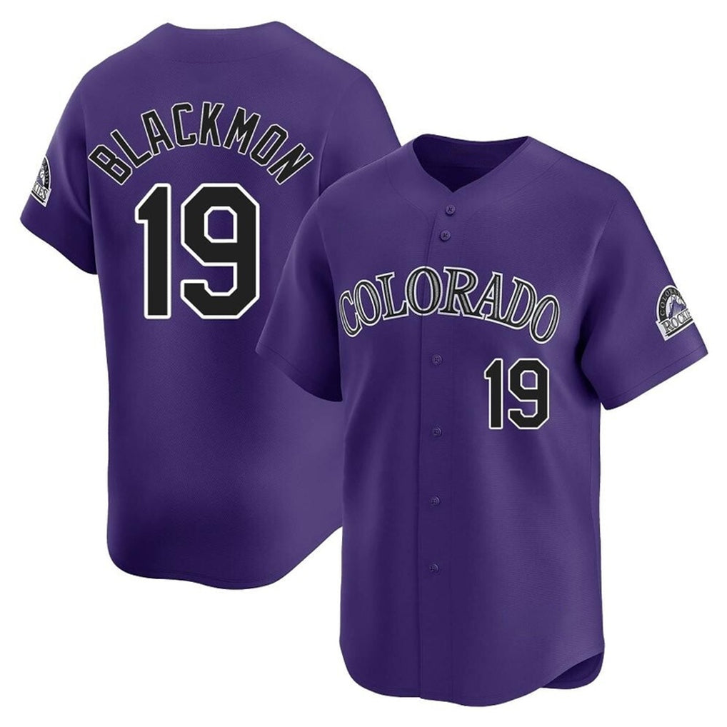 Colorado Rockies #19 Charlie Blackmon Player Purple CONTON Limited Home Stitched Jerseys