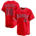 Los Angeles Angels #18 Nolan Schanuel Red CONTON 2 Alternate Limited Stitched Jersey