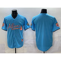 Atlanta Braves Blank Blue CONTON 2024 Atliens & Peach With Outkast Patch Vapor Limited Stitched Jersey
