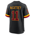 W.Commanders #11 Luke McCaffrey Black CONTON Hail Raiser Alternate Game Jersey