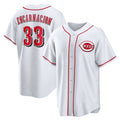 Cincinnati Reds #33 Christian Encarnacion-Strand White CONTON Home Replica Jersey
