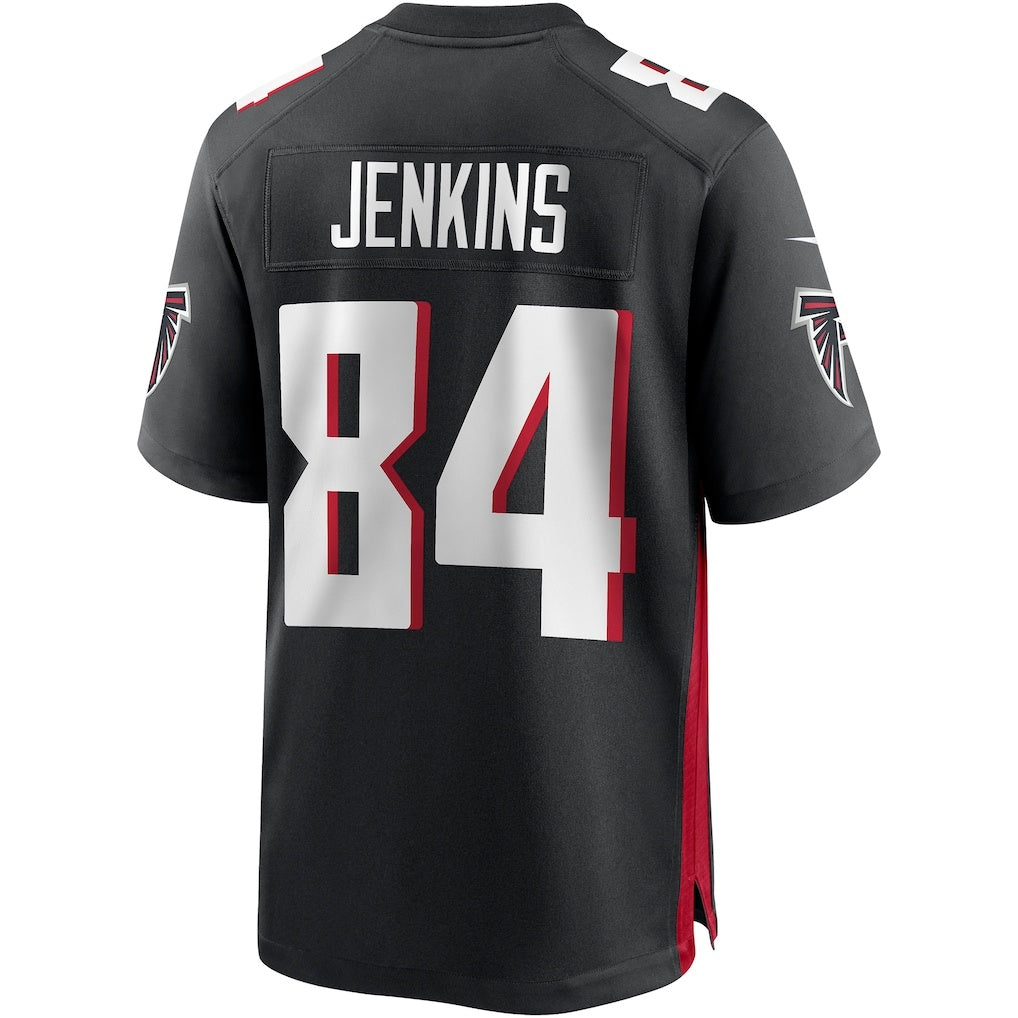 A.Falcons #84 Alfred Jenkins Black CONTON Game Retired Player Jersey