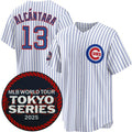 Chicago Cubs #13 Kevin Alc¨¢ntara White CONTON 2025 World Tour Tokyo Series Home Stitched Jersey