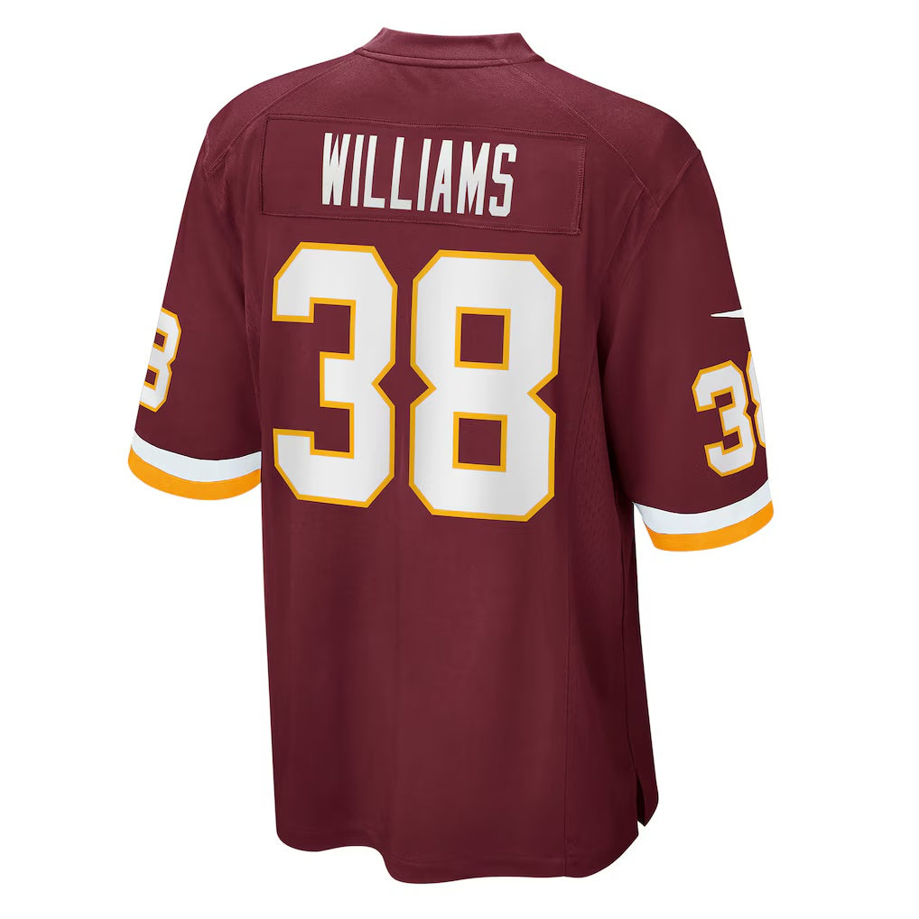 W.Football Team #38 Jonathan Williams Burgundy CONTON Game Jersey