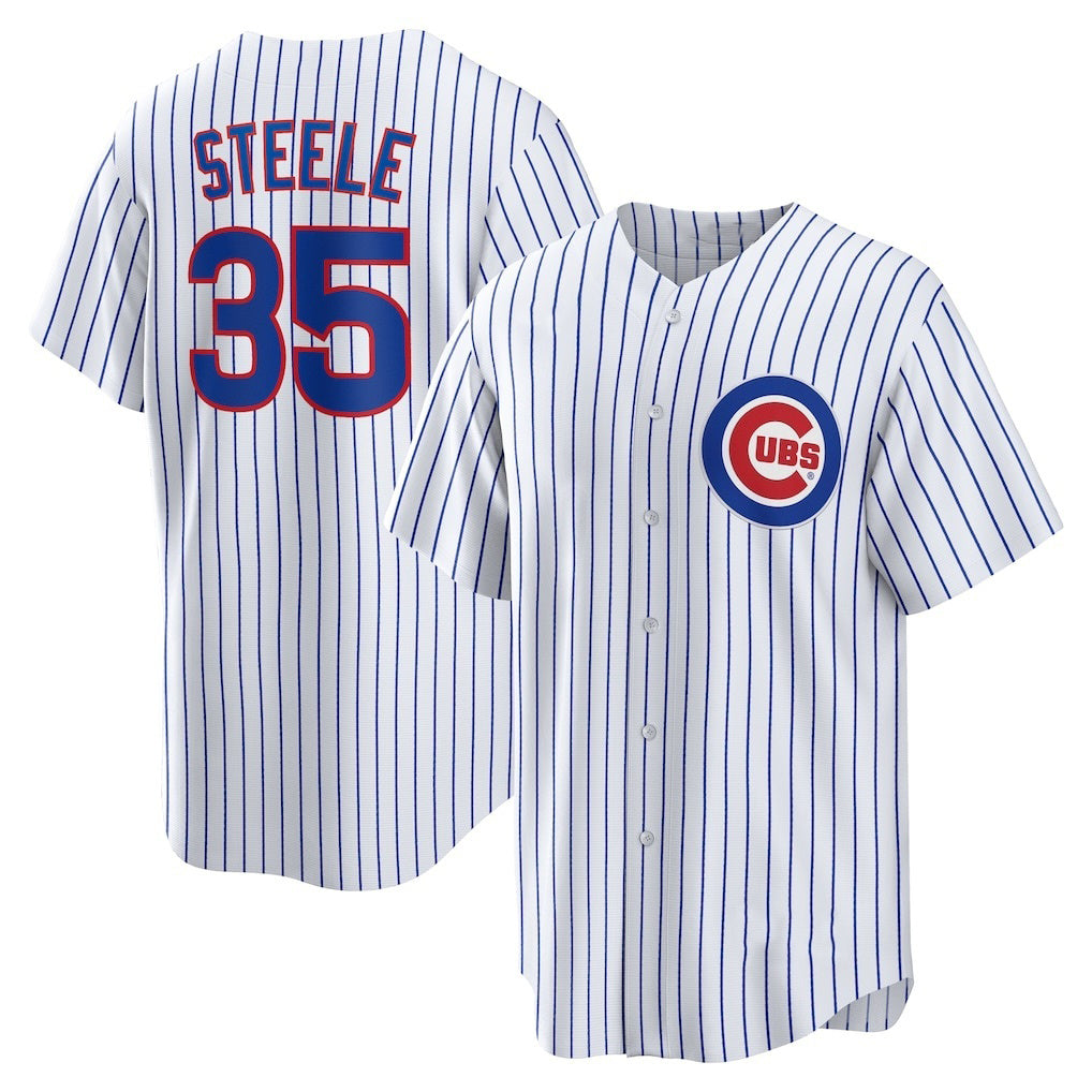 Chicago Cubs #35 Justin Steele White CONTON Home Replica Jersey