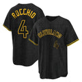 Cleveland Guardians #4 Brayan Rocchio Player Black CONTON Snake Skin City Home Game Stitched Jerseys