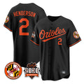 Baltimore Orioles #2 Gunnar Henderson Player Black CONTON 30th Anniversary of 2131 Home Game Stitched Jerseys
