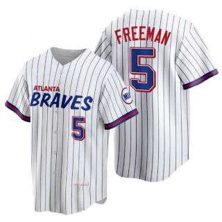 Atlanta Braves #5 Freddie Freeman White CONTON 2021 City Connect Stitched Jersey