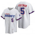 Atlanta Braves #5 Freddie Freeman White CONTON 2021 City Connect Stitched Jersey