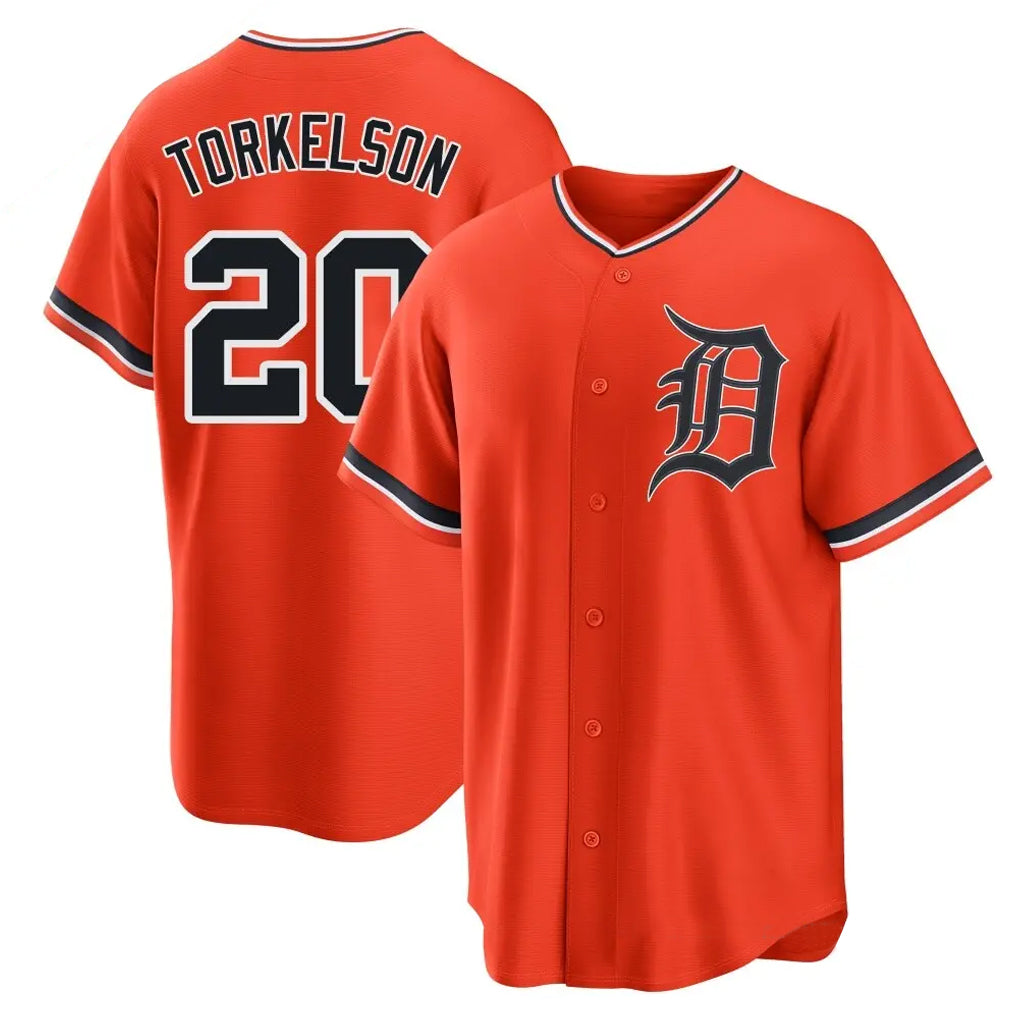 Detroit Tigers #20 Spencer Torkelson Player Orange CONTON Home Game Stitched Jerseys
