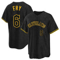 Cleveland Guardians #6 David Fry Player Black CONTON Snake Skin City Home Game Stitched Jerseys