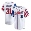 Detroit Tigers #31 Riley Greene White CONTON 2025 Independence Day Vapor Premier Limited Stitched Jersey