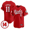 Cincinnati Reds #11 Barry Larkin Player Red CONTON Vapor Premier Limited Home Stitched Jerseys