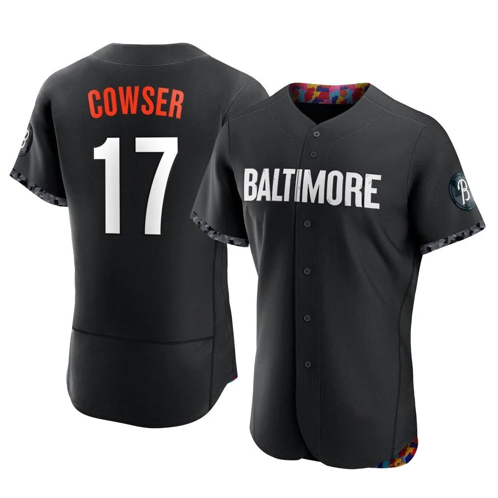 Baltimore Orioles #17 Colton Cowser Player Black CONTON City Connect Limited Elite Home Game Stitched Jerseys
