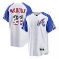 Atlanta Braves #31 Greg Maddux Player White CONTON USA 250 Fourth Of July City Connect Home Game Stitched Jerseys