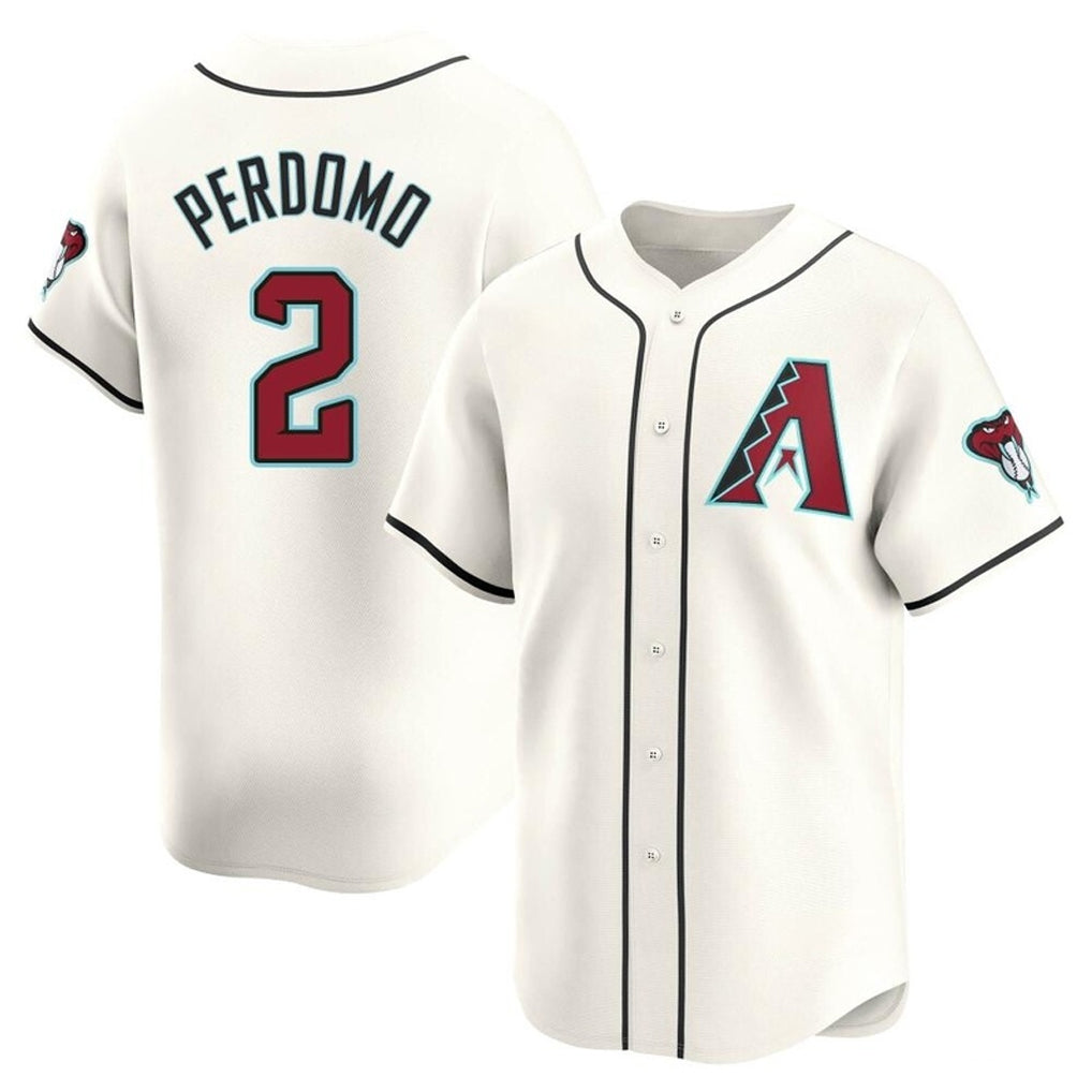 Arizona Diamondbacks #2 Geraldo Perdomo Player Cream CONTON Limited Home Game Stitched Jerseys