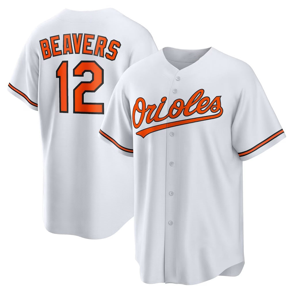 Baltimore Orioles #12 Dylan Beavers White CONTON Home Replica Jersey